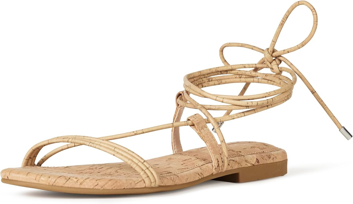 The Drop Women's Samantha Flat Strappy Lace-Up Sandal | Amazon (US)