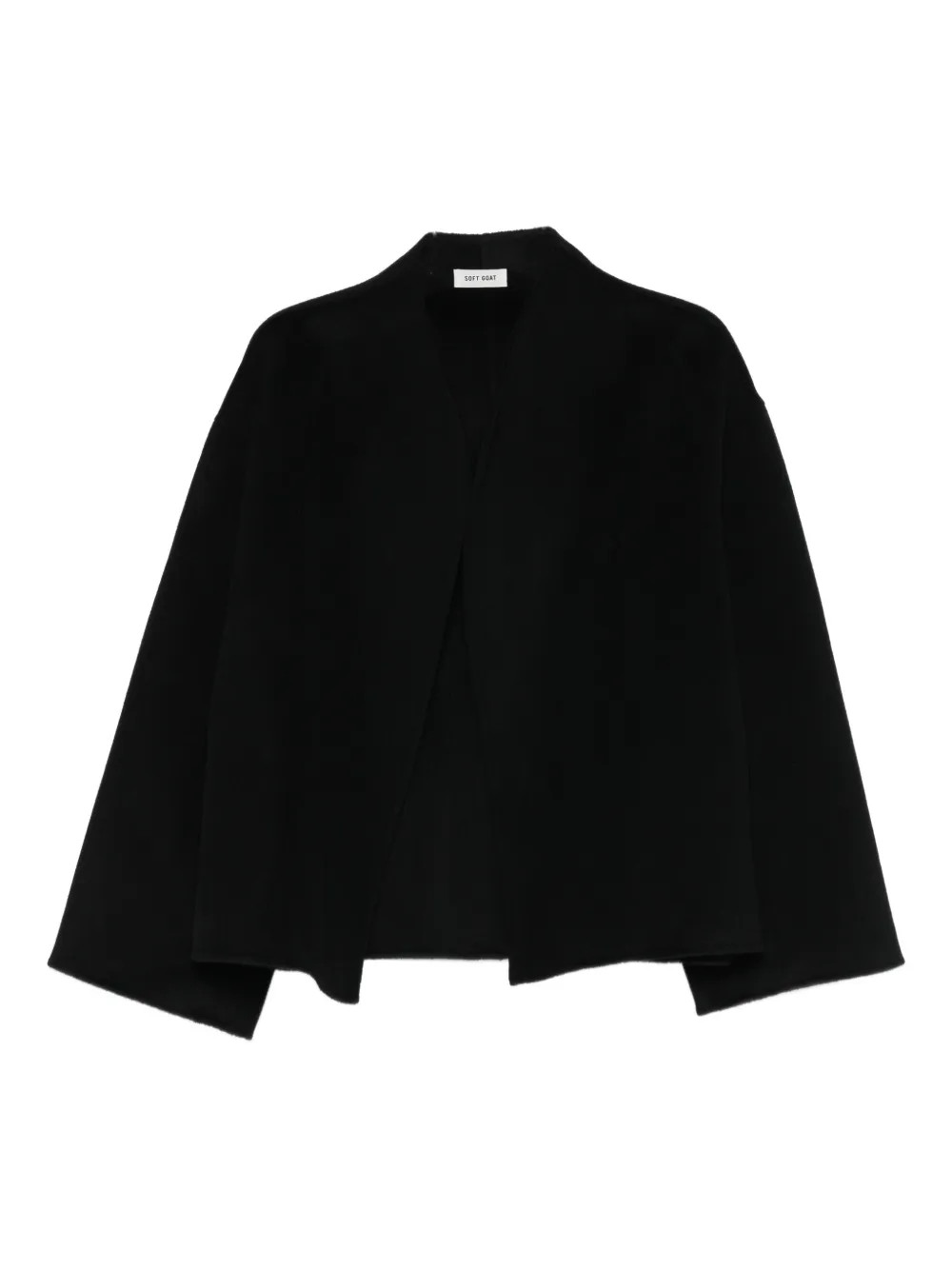 Soft Goat open-front Short Oversized Coat | Black | FARFETCH UK | Farfetch Global