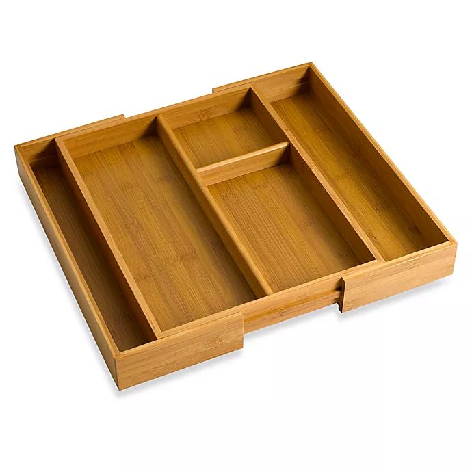 Bamboo Expandable Gadget Tray | Bed Bath & Beyond