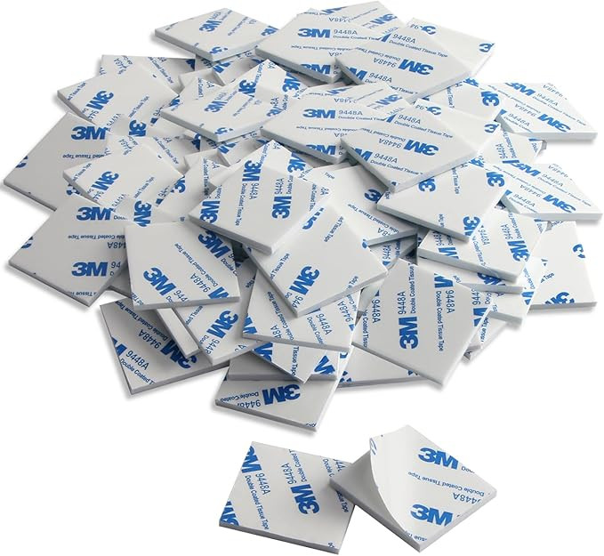 UPINS 120 Pack Square Double Sided Foam Tape Strong Pad Mounting Adhesive Tape (White) | Amazon (US)