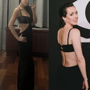 Alexis Marsella Square Neck Cutout Midi Dress Black Size M | Poshmark