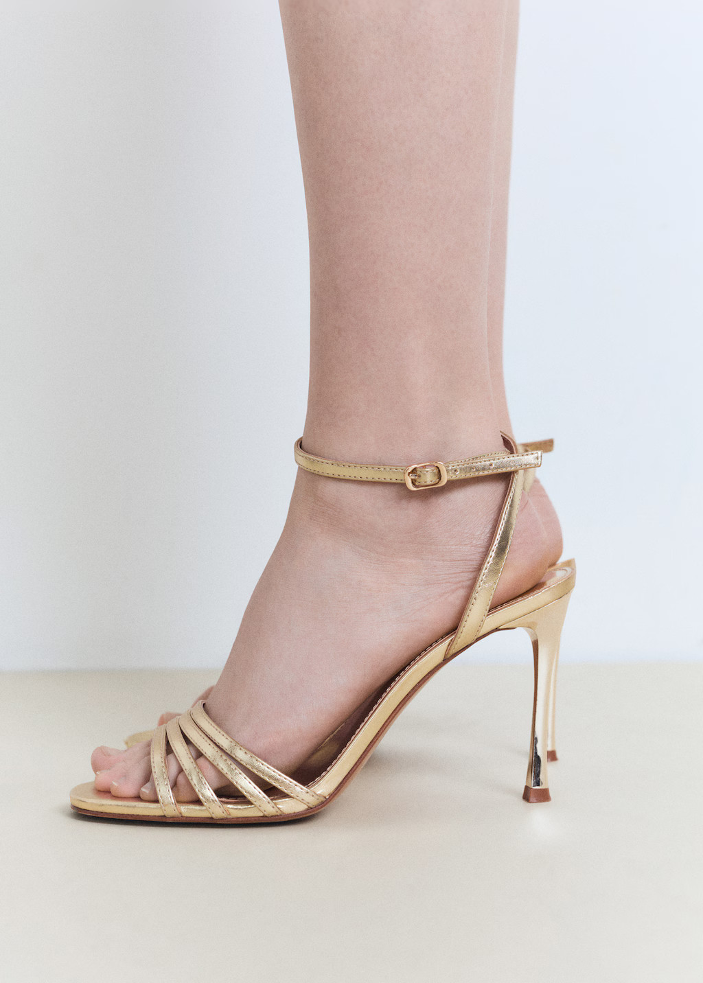 Combined-strap heeled sandals - Women | MANGO USA | Mango (US/MX/AU)