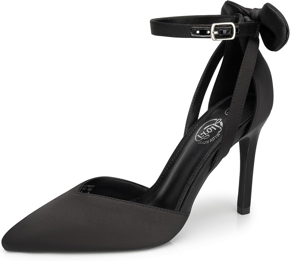 Trary Heels for Women Closed Pointed Toe Heels Women's Pumps Stiletto High Shoes with Bow Knot Co... | Amazon (US)