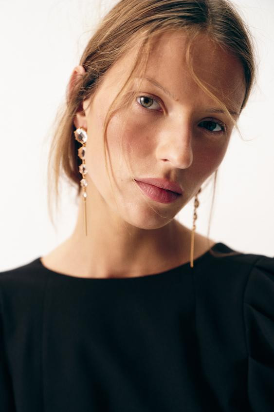 LONG JEWEL EARRINGS | Zara US