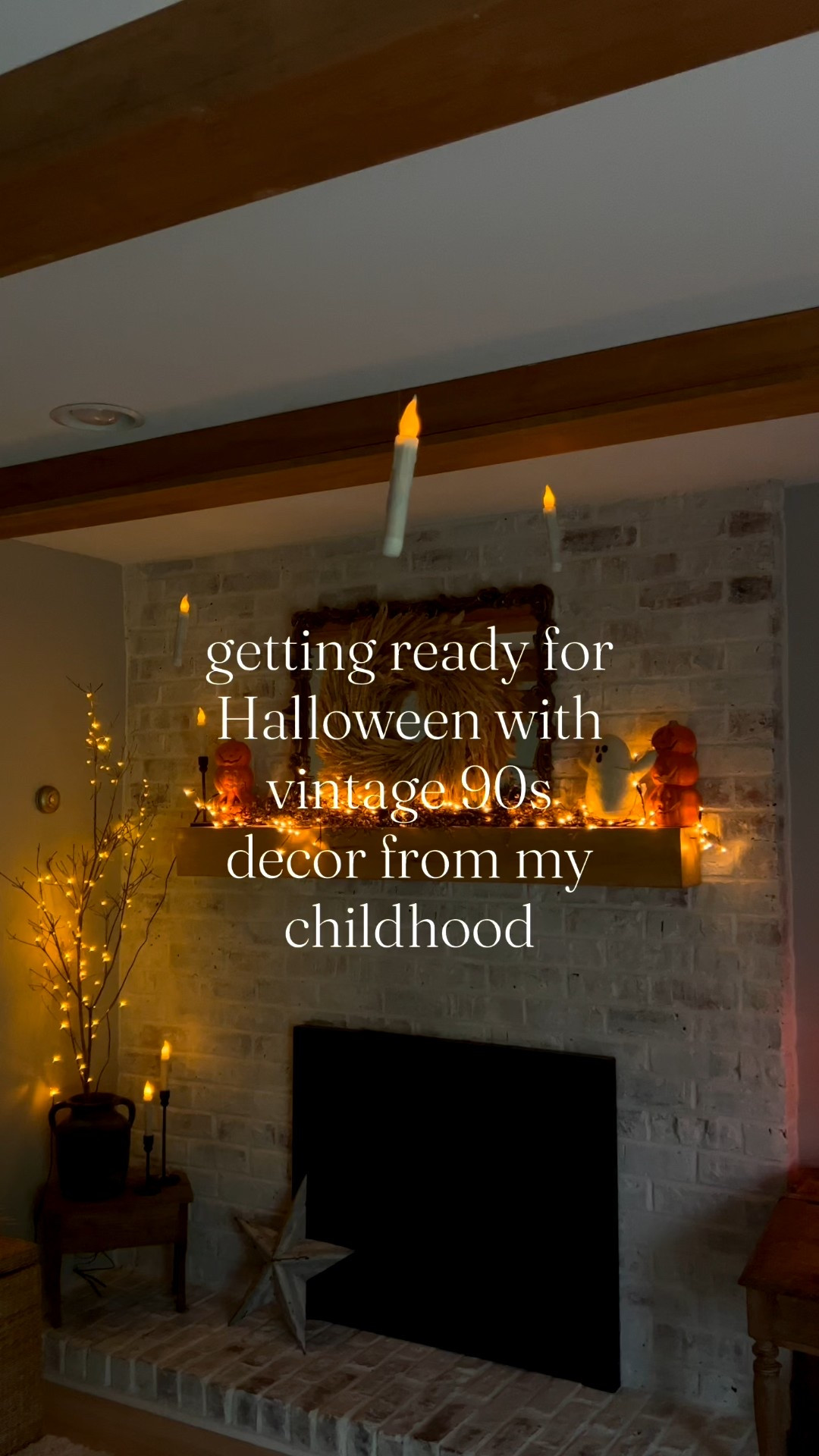 Getting ready for Halloween with my childhood 90s decor! Vintage Halloween, 90s fall home decor, 90s vintage Halloween, Halloween decor, Harry Potter floating candles, neutral Halloween decor, tasteful Halloween decor, Halloween decor not ugly 

#LTKHome