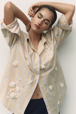 Novelty Shrunken Bennet Buttondown Shirt by Maeve | Anthropologie (US)