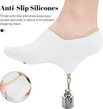 wernies No Show Socks Women Low Socks Non Slip Flat Boat Line 4/8 Pairs | Amazon (US)