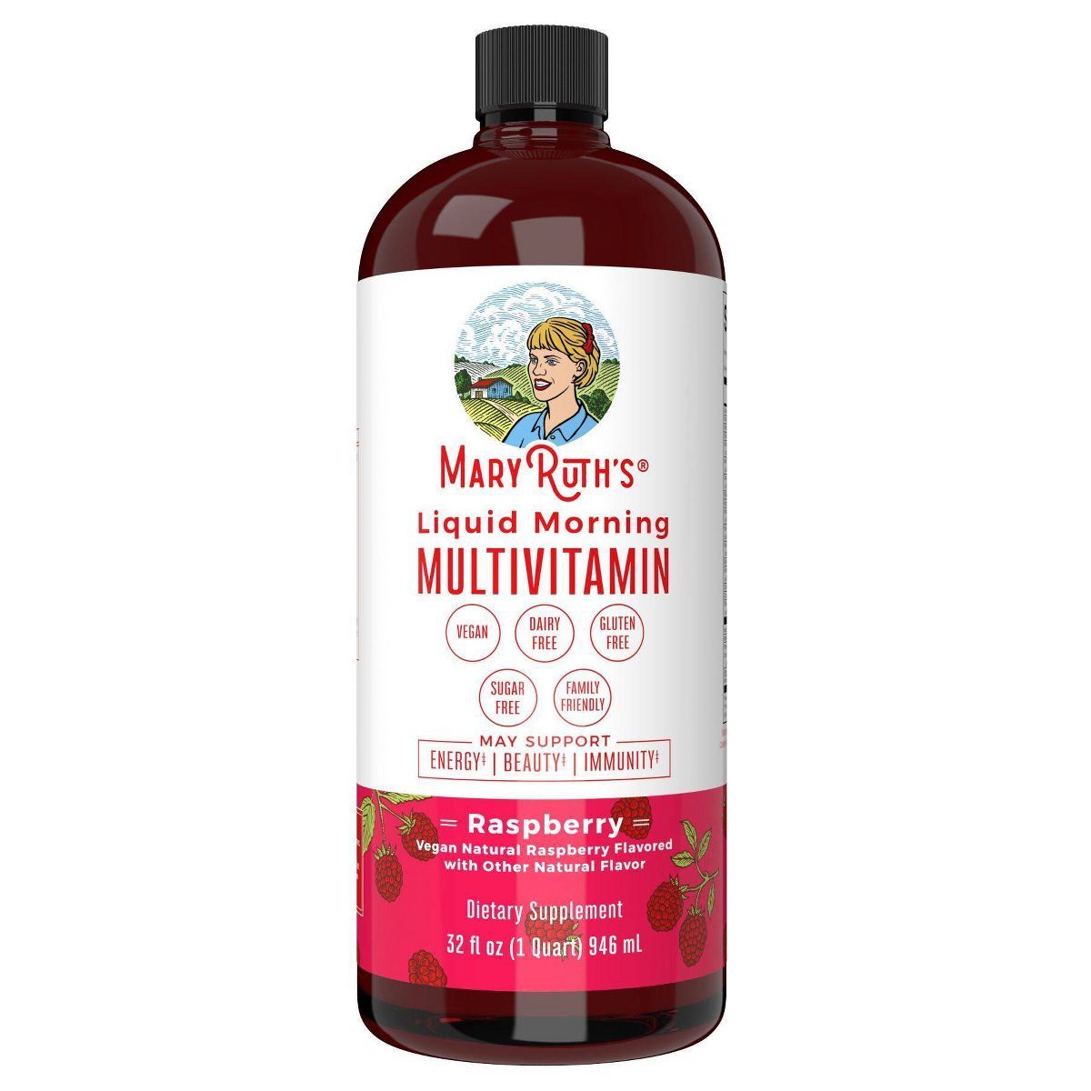 MaryRuth's Liquid Morning Vegan Multivitamin - Raspberry | Target