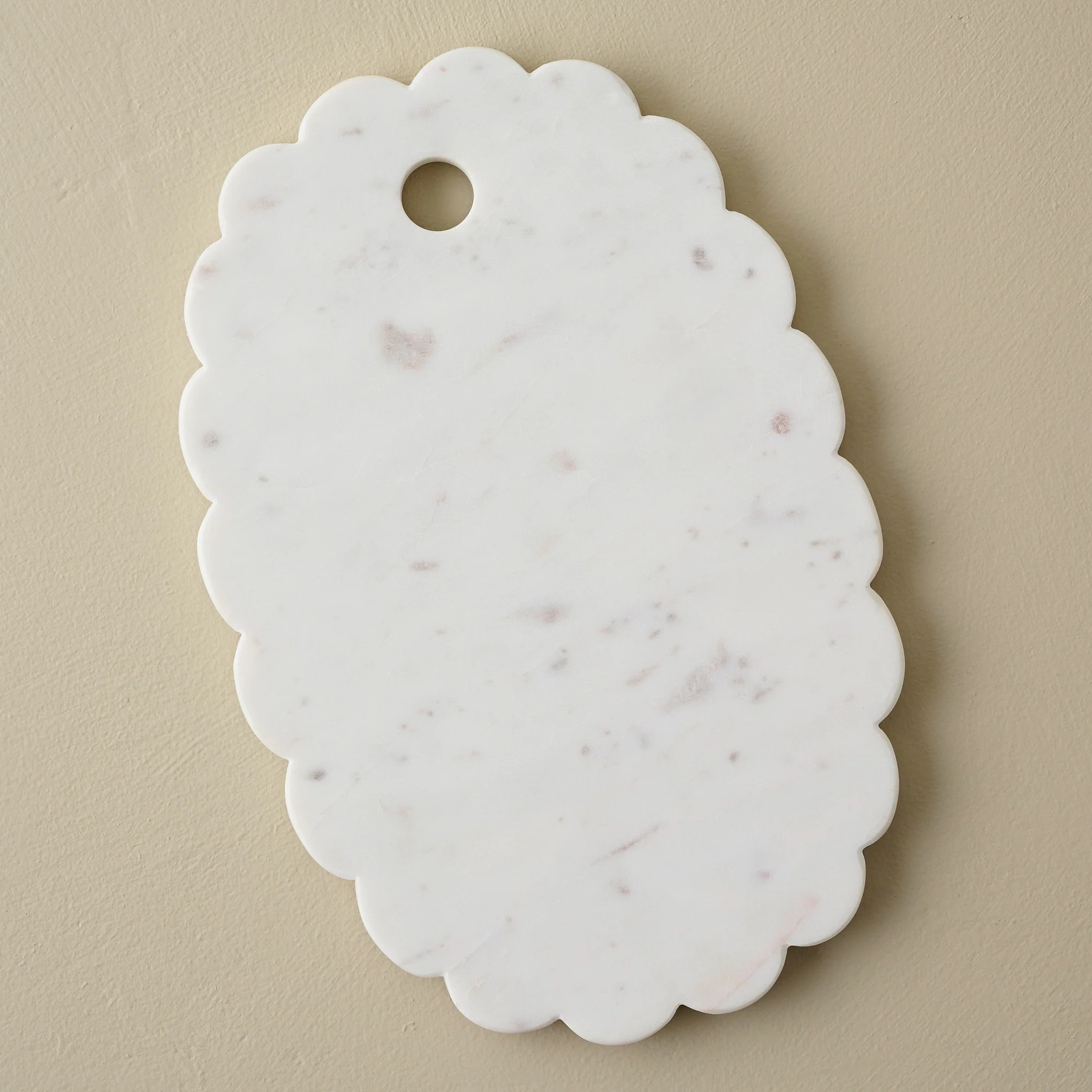White Marble Scalloped Serving Board | Magnolia