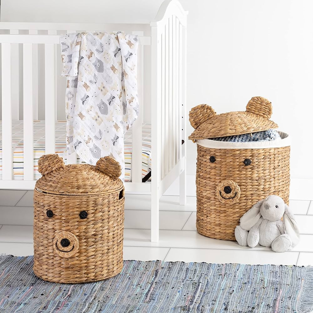 Honey-Can-Do Set of Two Bear Shaped Storage Baskets, Natural STO-09152 Natural Small | Amazon (US)