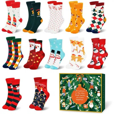 12 Days Christmas Sock Advent Calendar for Women – Festive Polyester-Cotton Holiday Countdown Gift | Wayfair North America