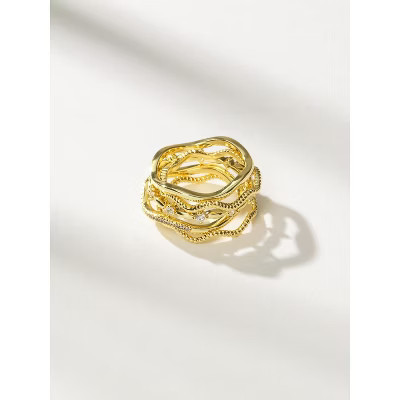 Uncommon James Vintage 5 Layered Ring Set Size 8 Gold | Target