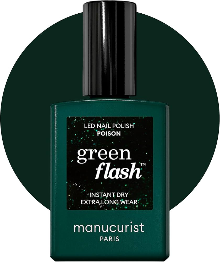 Manucurist • Green Flash LED Gel Nail Polish • Vegan • 12-Free, Plant-Based (58%) Gel Polis... | Amazon (US)