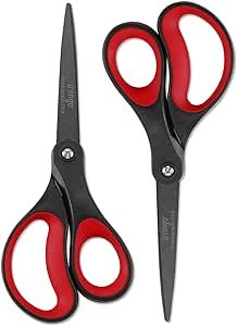 LIVINGO 2 Pack 8" Titanium Non-Stick Scissors, Professional Stainless Steel Comfort Grip, All-Pur... | Amazon (US)