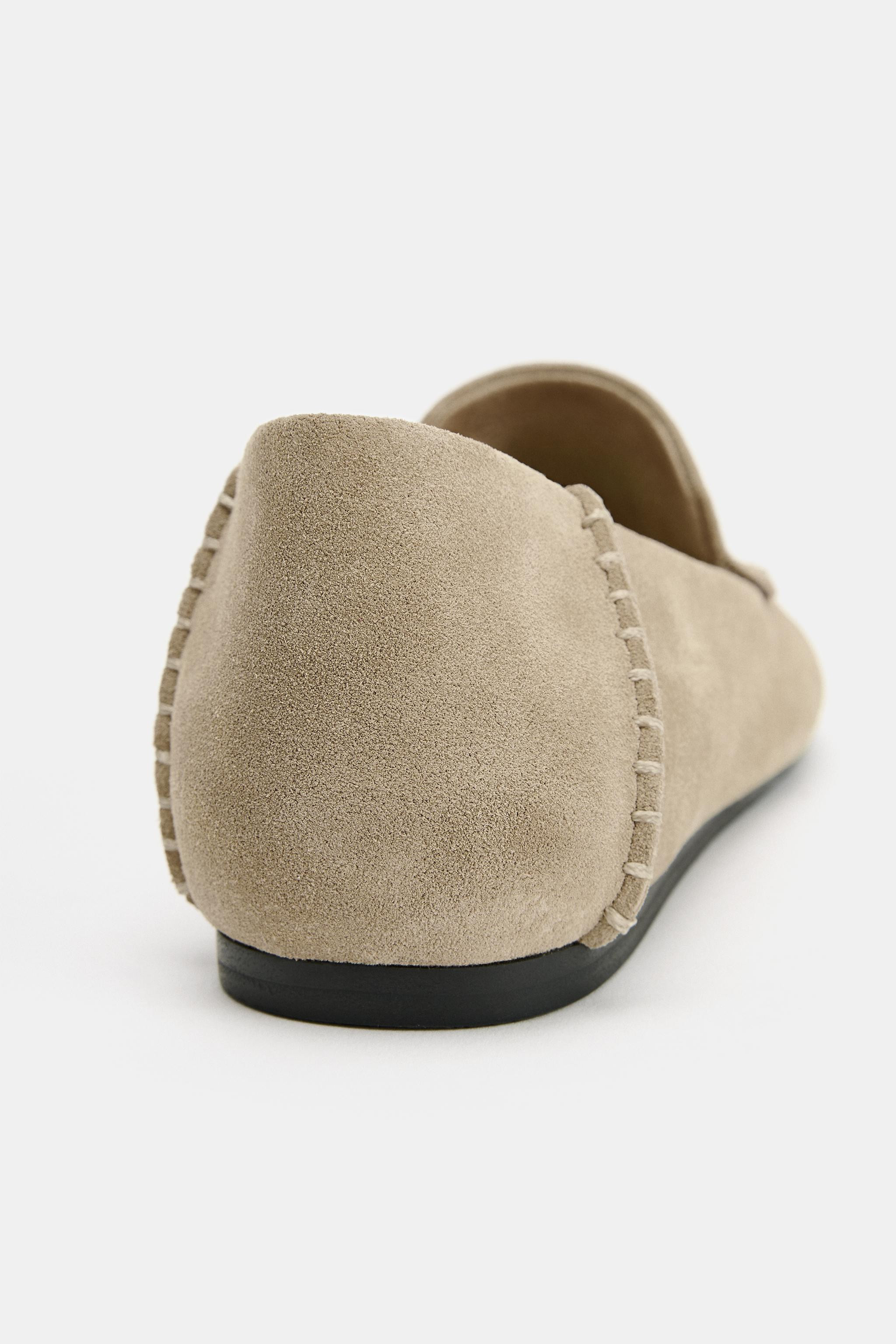 SOFT SPLIT SUEDE LOAFERS | Zara UK