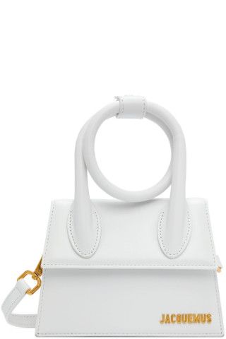 White 'Le Chiquito Noeud' Shoulder Bag | SSENSE