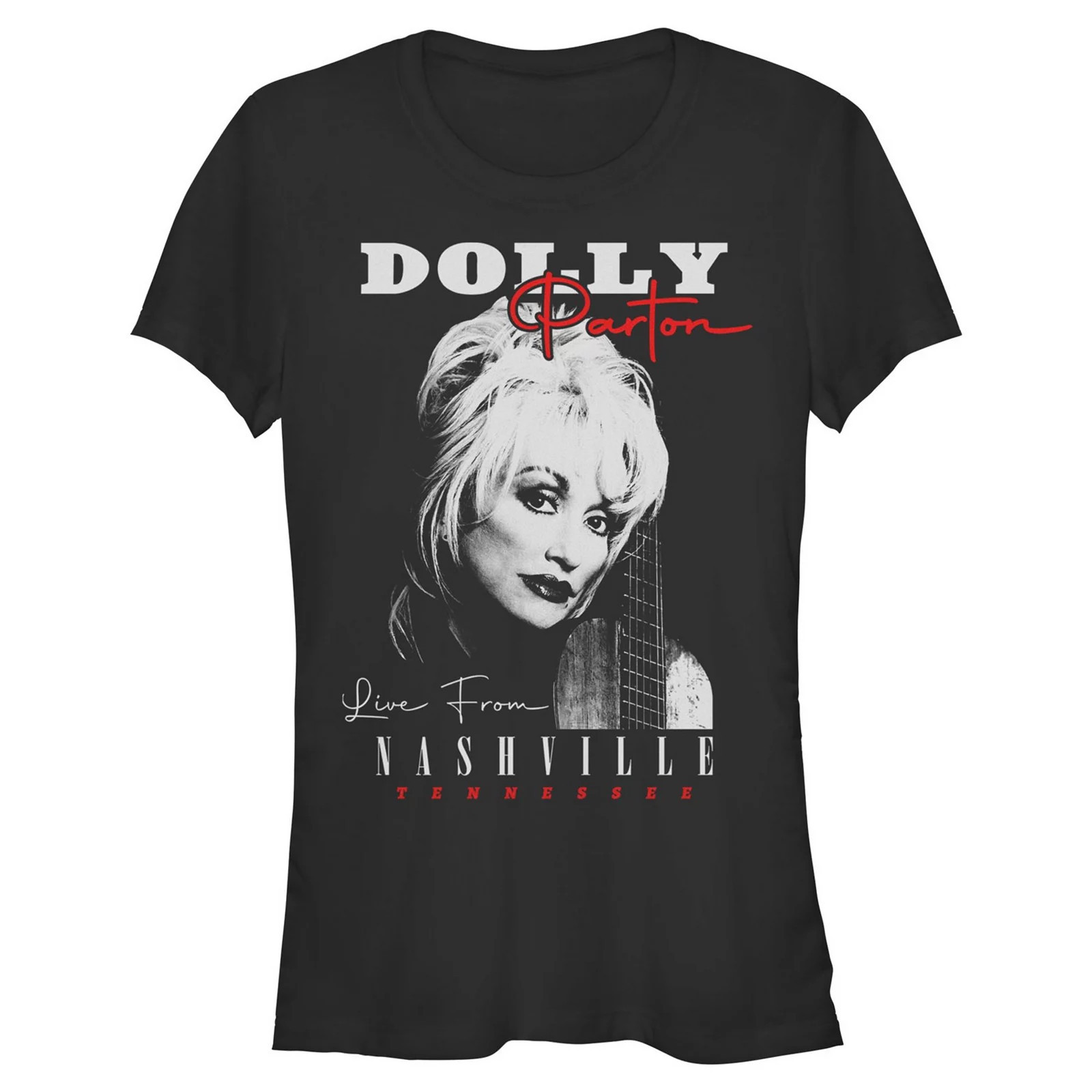 Juniors' Dolly Parton Live From Nashville Graphic Tee, Women's, Size: Medium, Black | Kohl's
