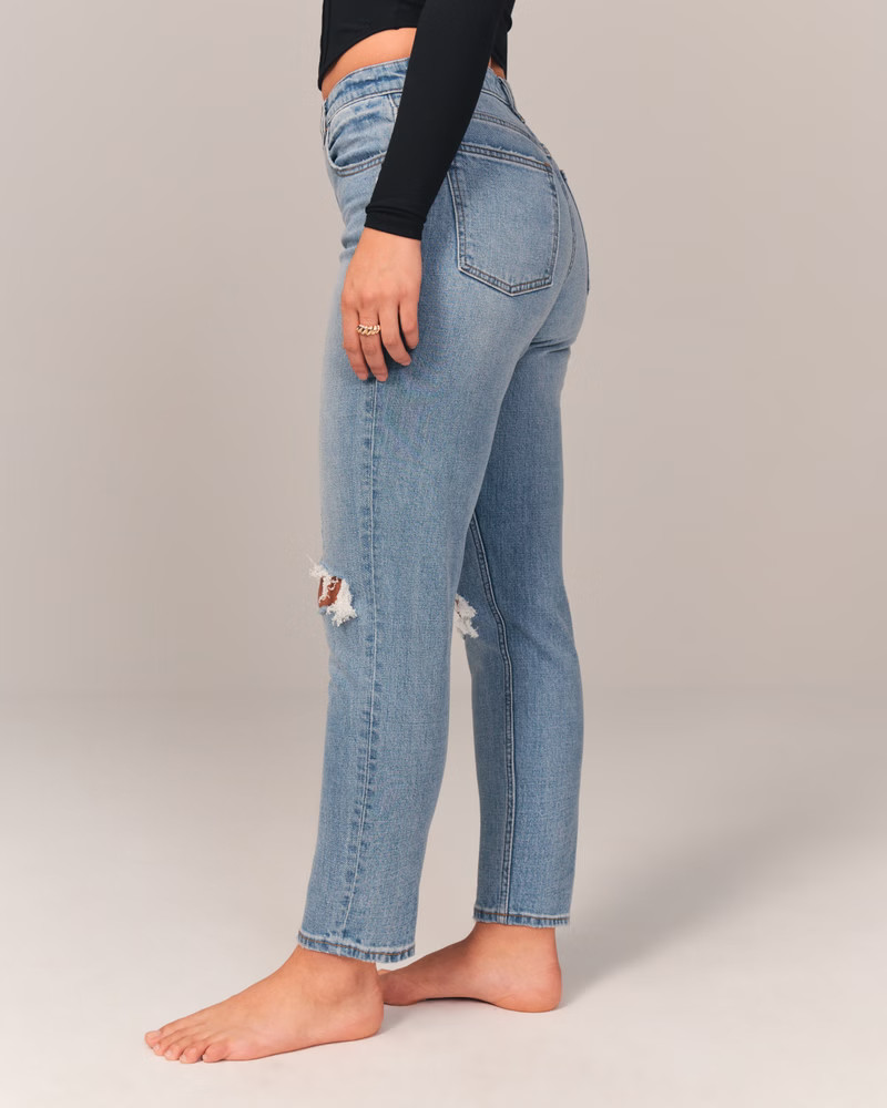 Women's Curve Love High Rise Mom Jean | Women's Bottoms | Abercrombie.com | Abercrombie & Fitch (US)