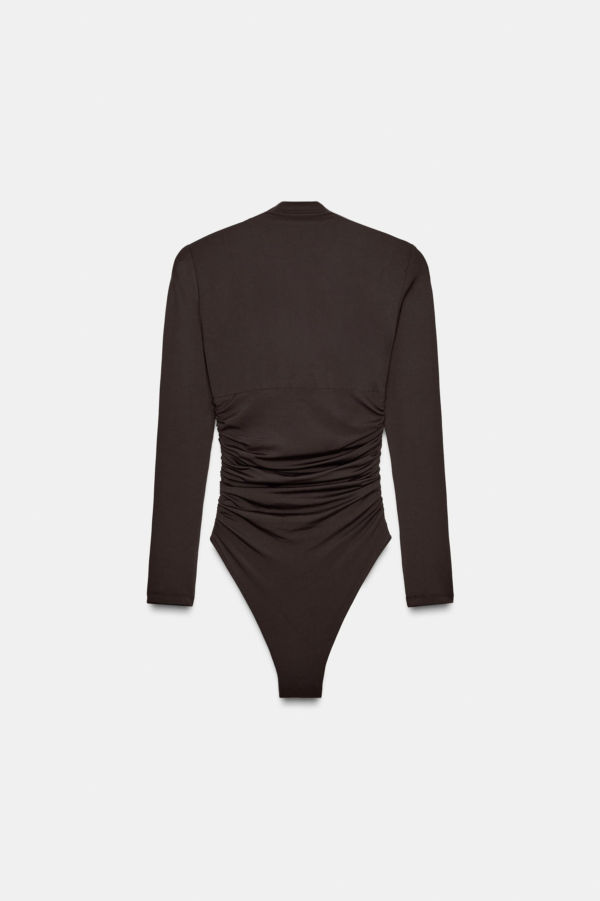 DRAPED POLYAMIDE BODYSUIT | Zara UK