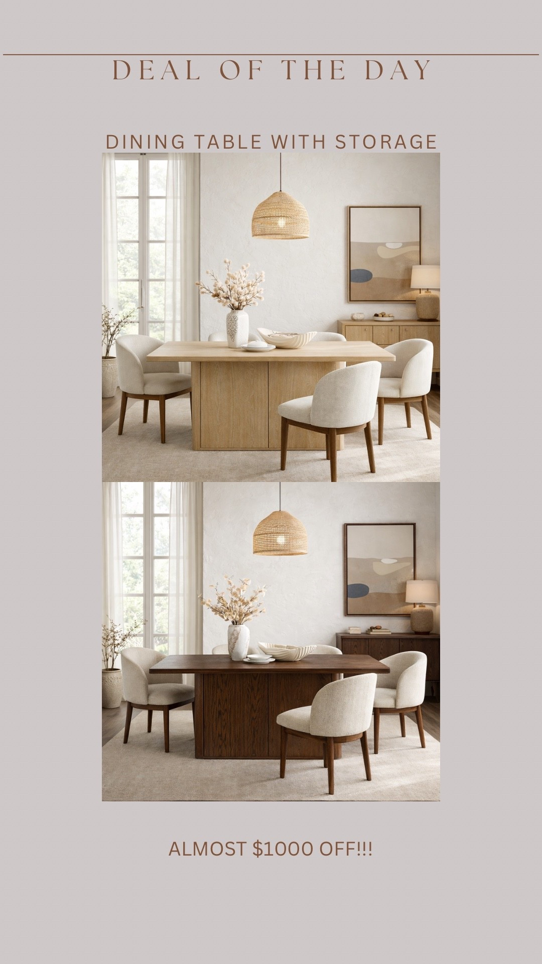 This stunning dining table has hidden storage in the base 😍 almost $1000 off right now!!!!

#LTKSaleAlert #LTKHome