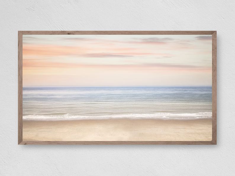 Samsung Frame TV Art Perfect Pastel Beach Sunset Beach Fun | Etsy | Etsy (US)