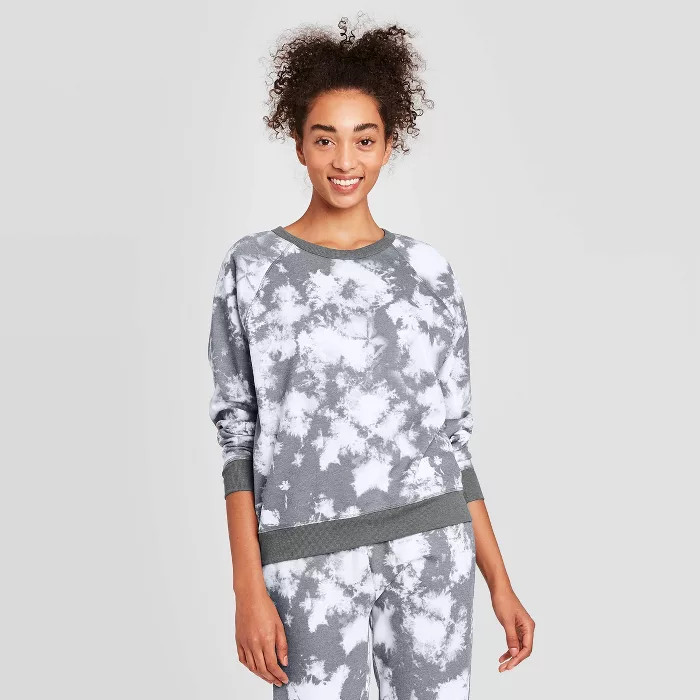 Women's Cloud Wash Graphic Sweatshirt - Gray | Target
