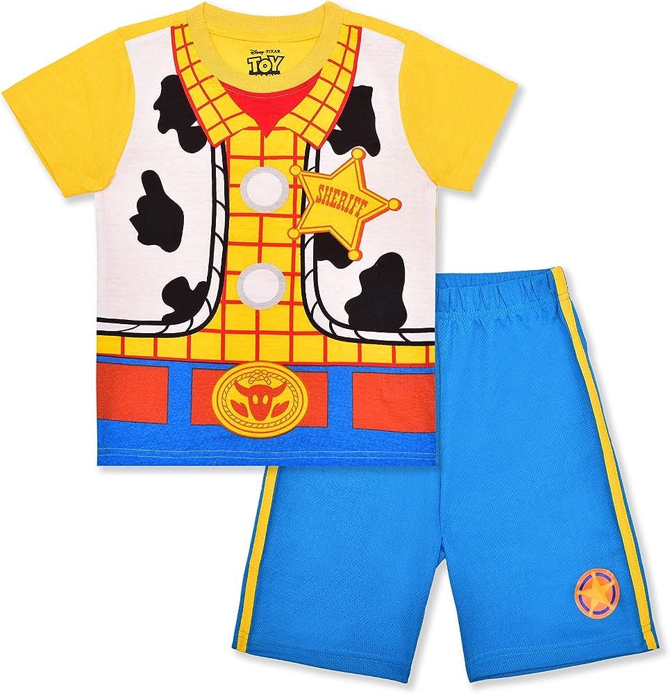 Disney Toy Story Woody Boys Short Sleeve T-Shirt and Shorts Costume Set for Toddler and Little Ki... | Amazon (US)