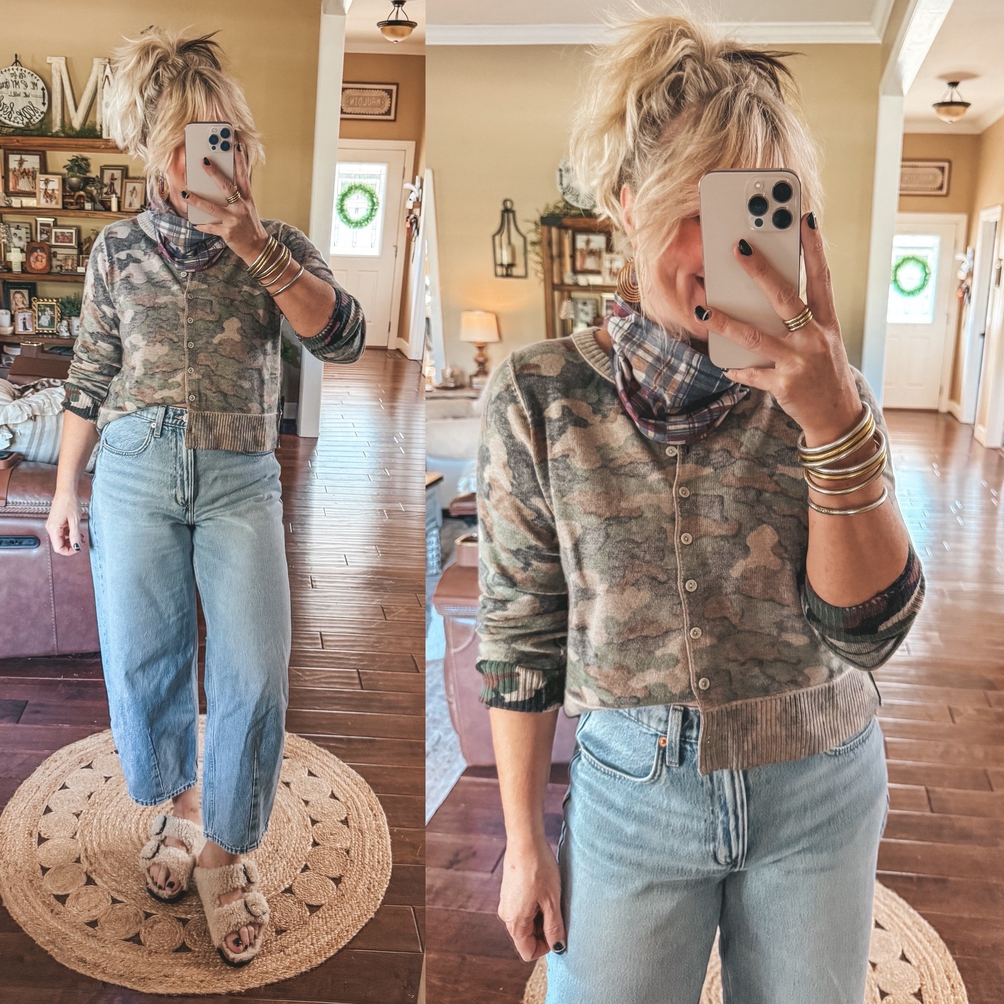 The plaid tube top is so fun and now a scarf. It’s also cute as a scrunchie or headband. My jeans are from Target. 
Cardigan M
Jeans size 8
Birkenstocks True to size 
@Natural Life

#LTKOver40