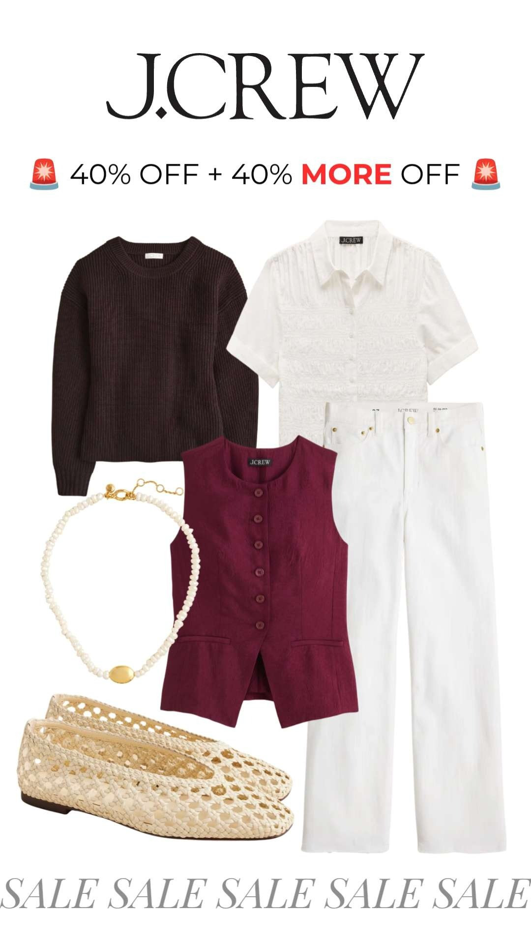 Run to the J.Crew summer sale! Everything is already marked down + take an extra 40% off with code SUMMER. Yes, there are pieces for $10! 🫶🏻 

 #LTKootd #LTKOver40 #LTKSaleAlert