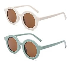 COASION Cute Round Kids Sunglasses UV Protection Flexible Rubber Glasses Shades for Toddler Girls... | Amazon (US)