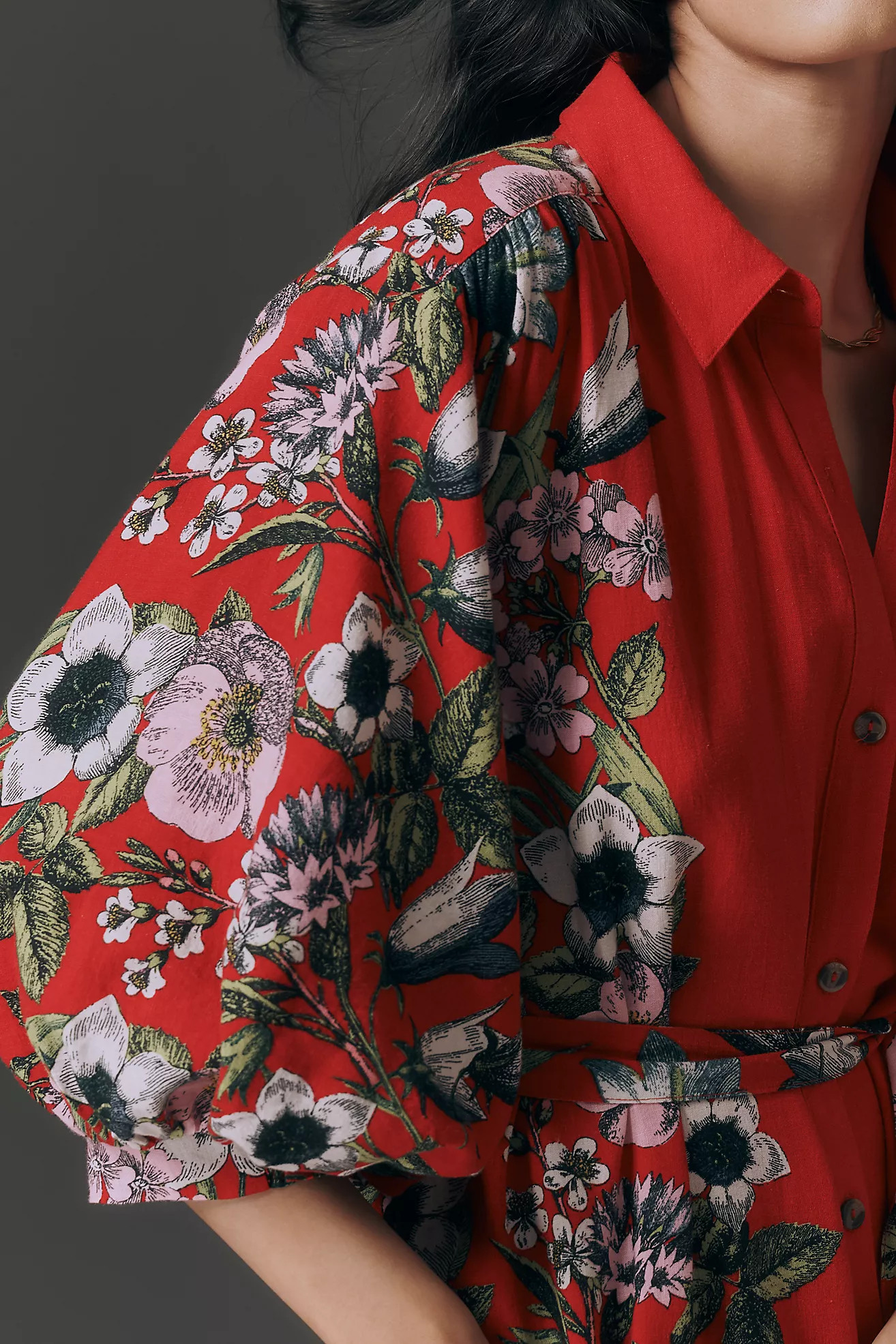 The Mona Linen Shirt Dress by Maeve | Anthropologie (US)