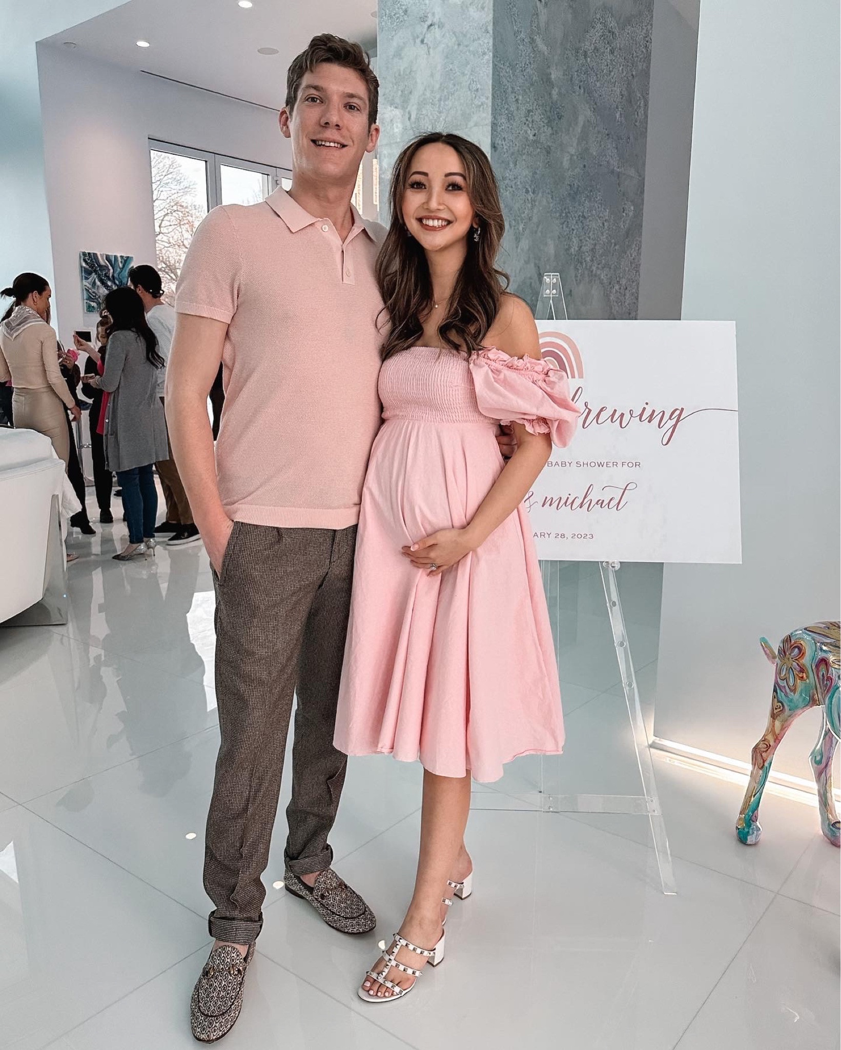 Baby shower dress, bump friendly dress, shower dress, pregnancy dress, bump style #LTKGiftGuide 

#LTKbump #LTKbaby