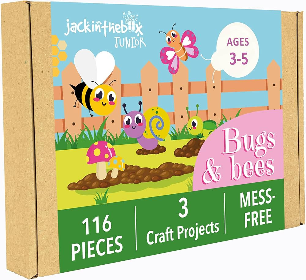 jackinthebox Junior. - Bugs and Bees Themed Art and Craft kit | 3-in-1 Craft Kit | Best Gift for ... | Amazon (US)