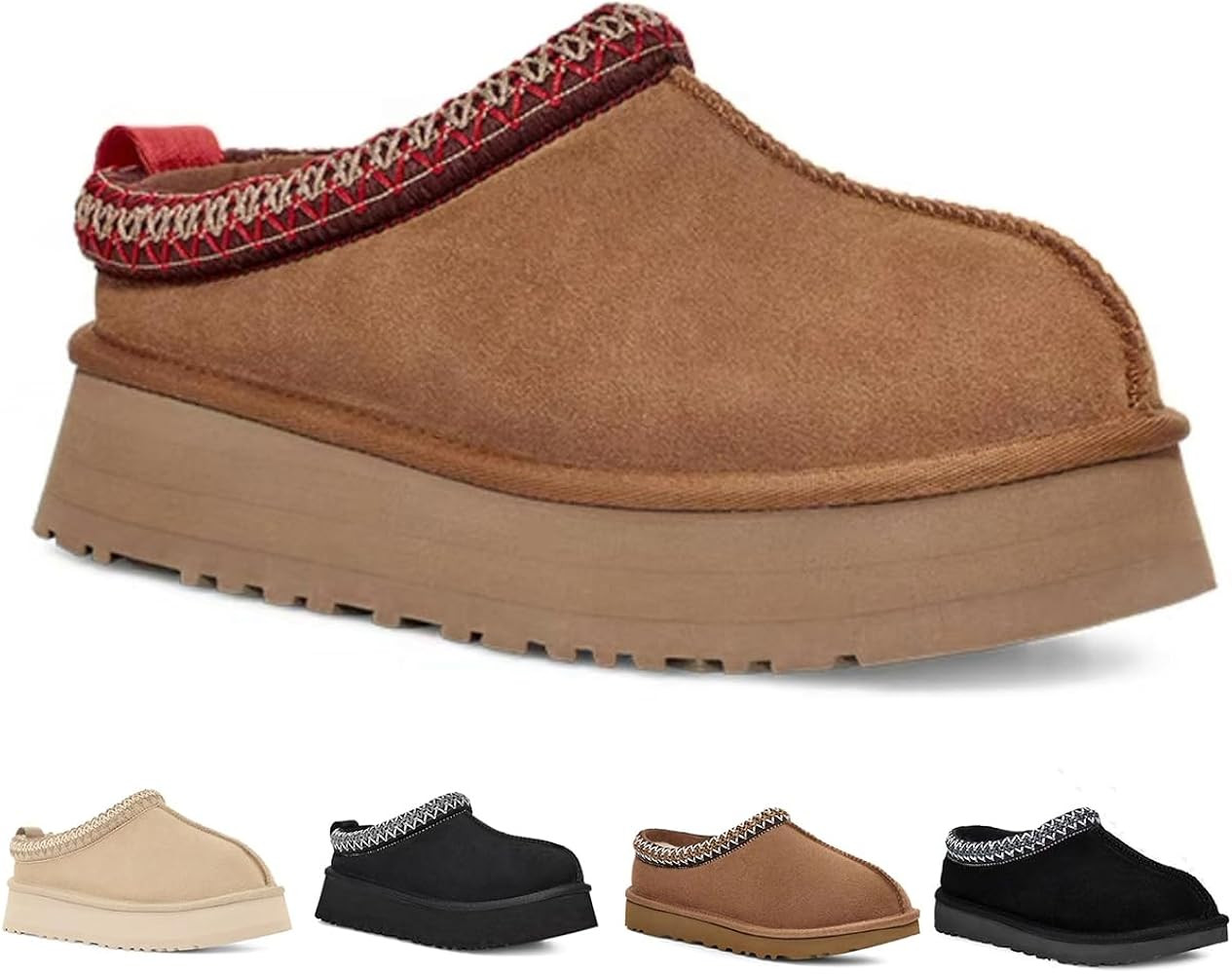 Fashion plush platform slippers for kids trend Mini Fleece Lined boots big kids Outdoor indoor sl... | Amazon (US)