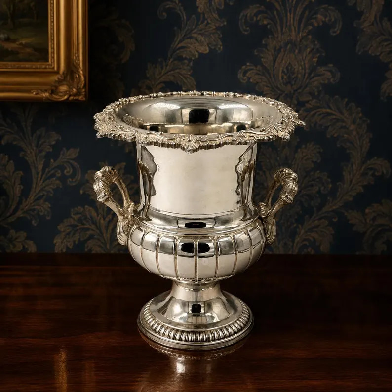 Silverplate Champagne Bucket Portugal Campana Ornate Wine Cooler Urn | Etsy (Global)