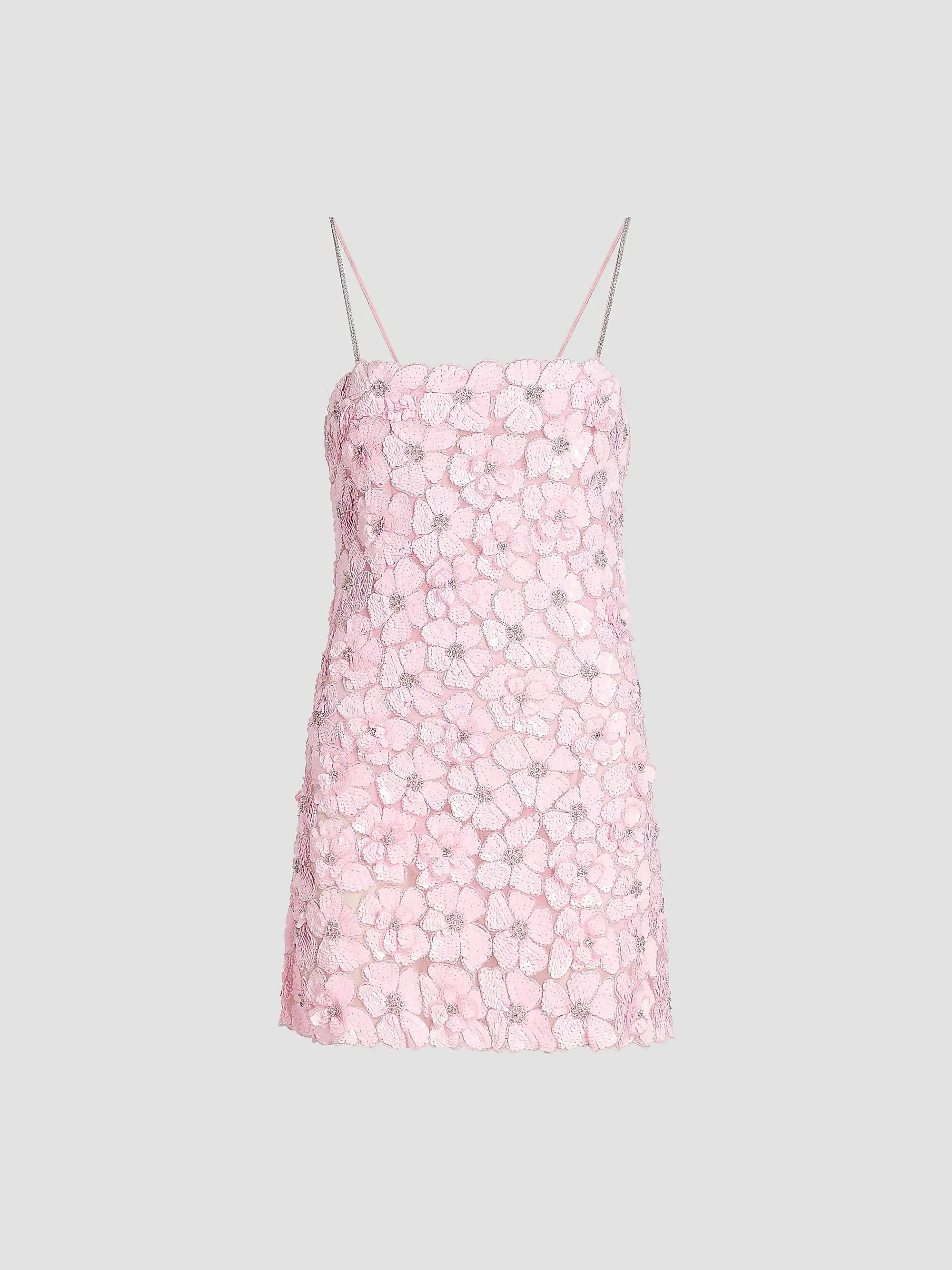 LoveShackFancy Aleria Floral-Sequin A-Line Minidress | Saks Fifth Avenue | Saks Fifth Avenue