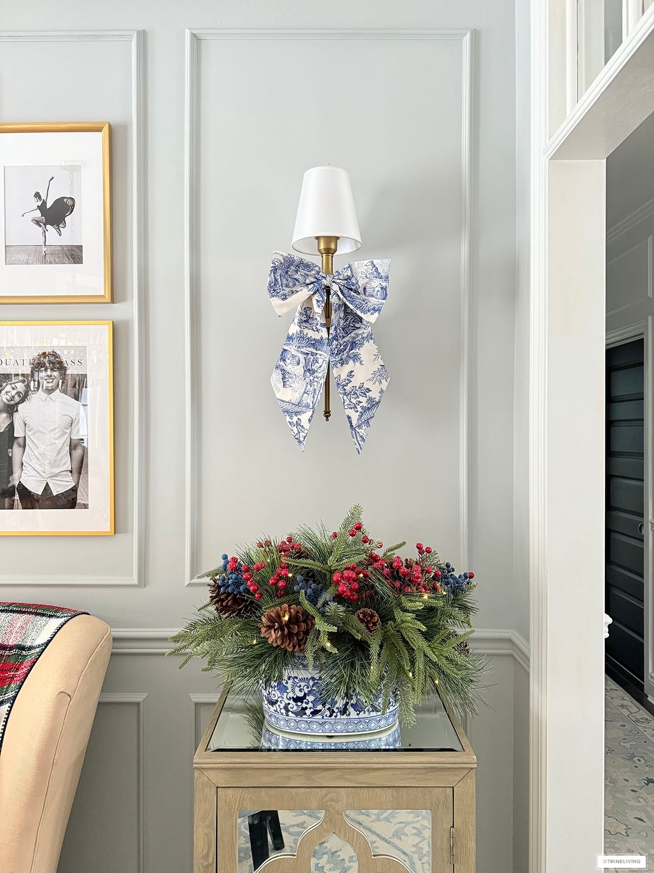 Pretty layers of toile and chinoiserie! These toile bows are perfect for Christmas but also for spring and Easter! Any time of the year!

#LTKHome #LTKHoliday #LTKSeasonal