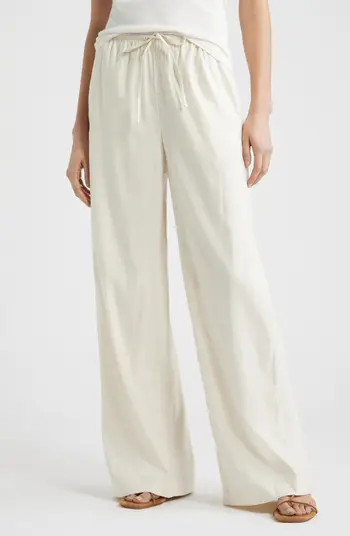 Linen Blend Drawstring Pants | Nordstrom