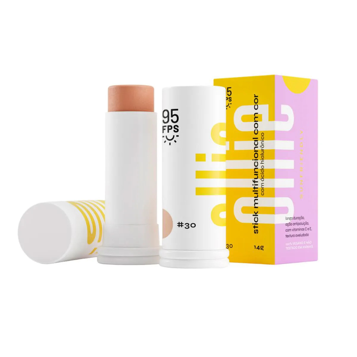 Protetor Solar Ollie Stick Multifuncional Fps 95 Cor #30 14G | DrogaRaia (BR)