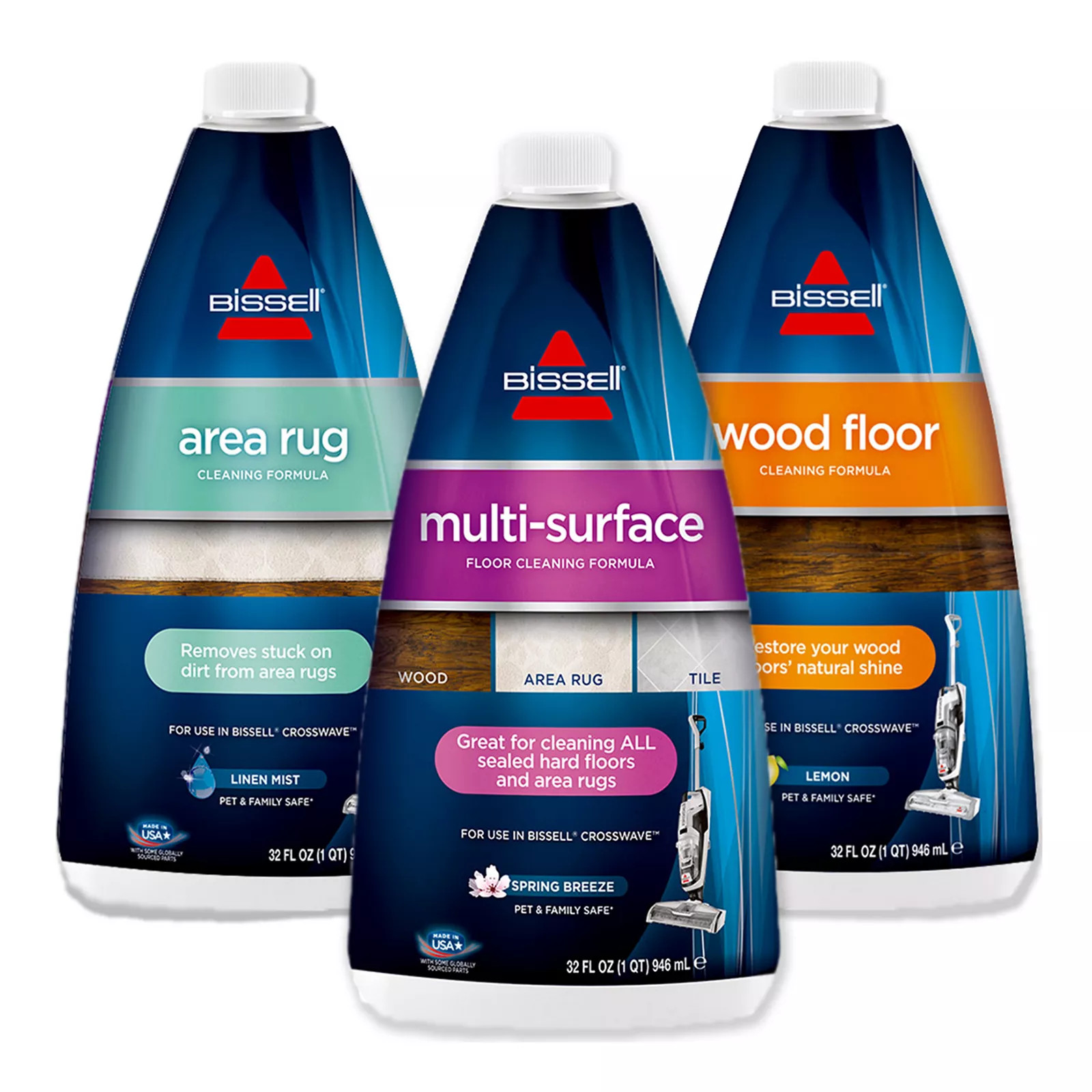 BISSELL CrossWave 3-Pack Variety Cleaning Formulas, Blue | Kohl's