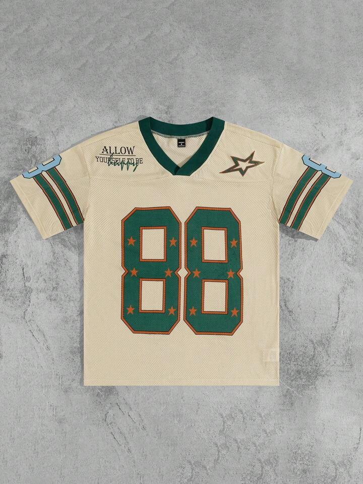 Manfinity Sporsity Men's Simple Print Short Sleeve T-Shirt, Summer , Back To School | SHEIN