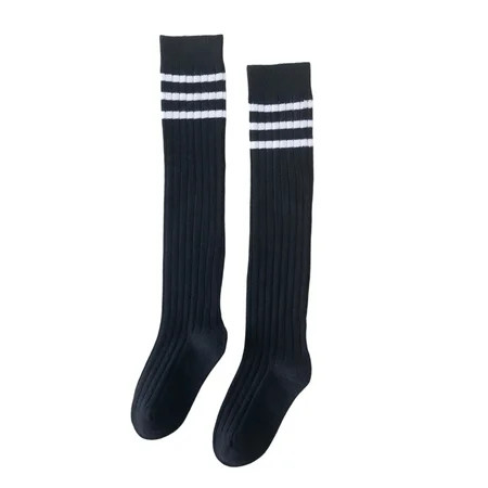 Chollius Kids Cotton Stockings Toddler Striped Knee-High Socks Long Tube Socks | Walmart (US)