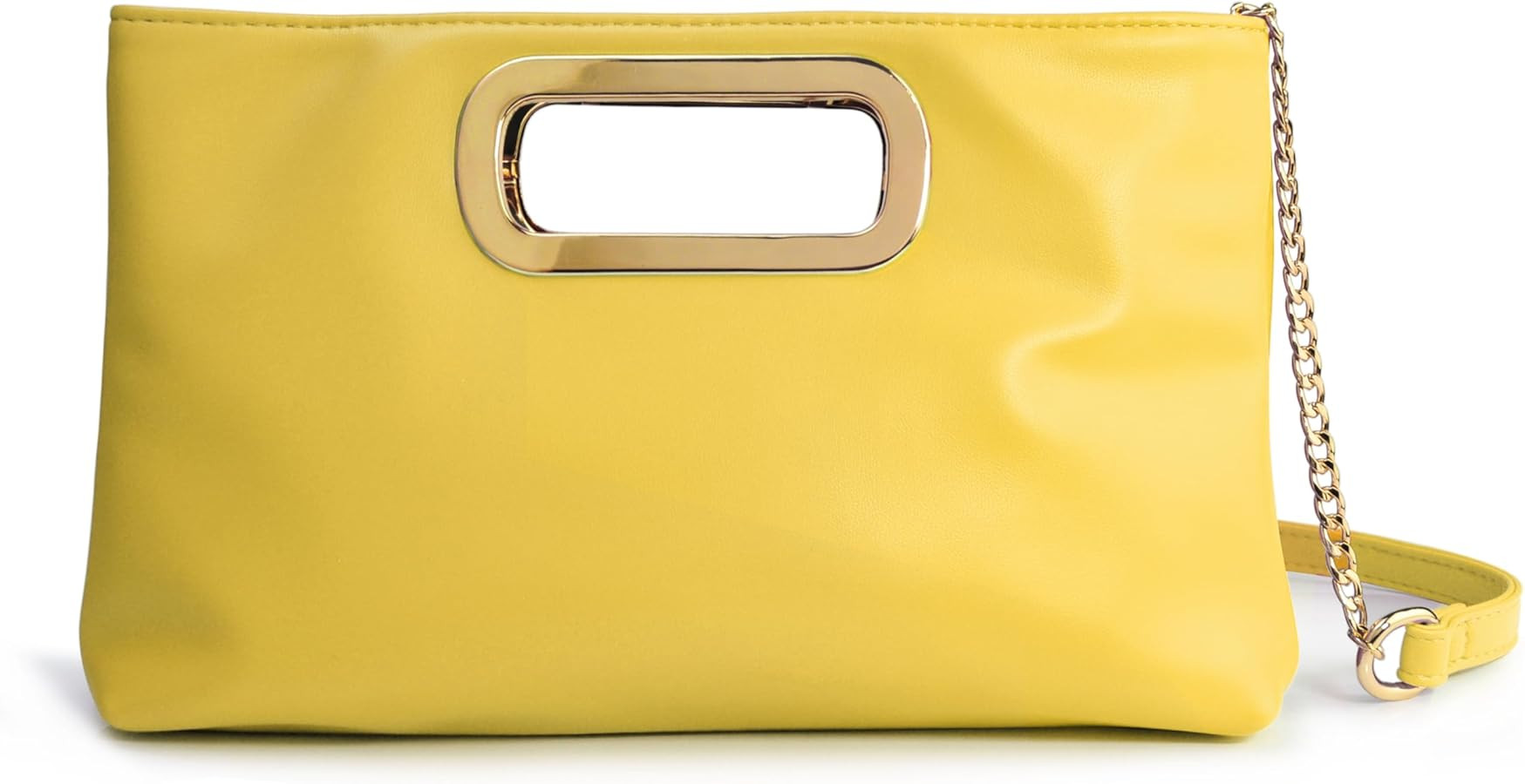 HOXIS Clutch Handbags for Women Cut Out Evening Bag Shoulder Crossbody Purse with Gold Chain | Amazon (US)