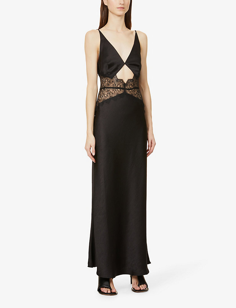 BEC & BRIDGE Camille cut-out satin maxi dress | Selfridges