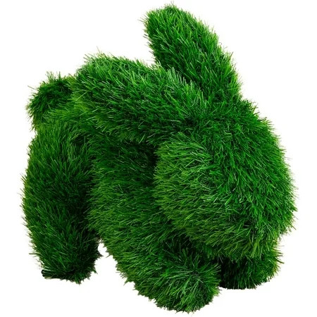 14" Easter UV Resistant Artificial Grass Bunny, Perfect Garden Topiary Bunny Rabbit - Indoor & Outdoor Easter Decor | Walmart (US)