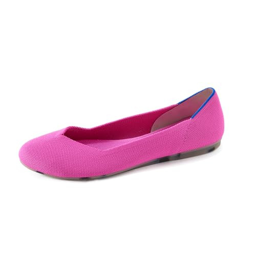 Rothy's The Flat Women's Slip-On Shoes, Classic Flats, Dragon Fruit Fuchsia Pink, Made from Recycled Plastic Bottles & Machine Washable, Size 7 | Amazon (US)