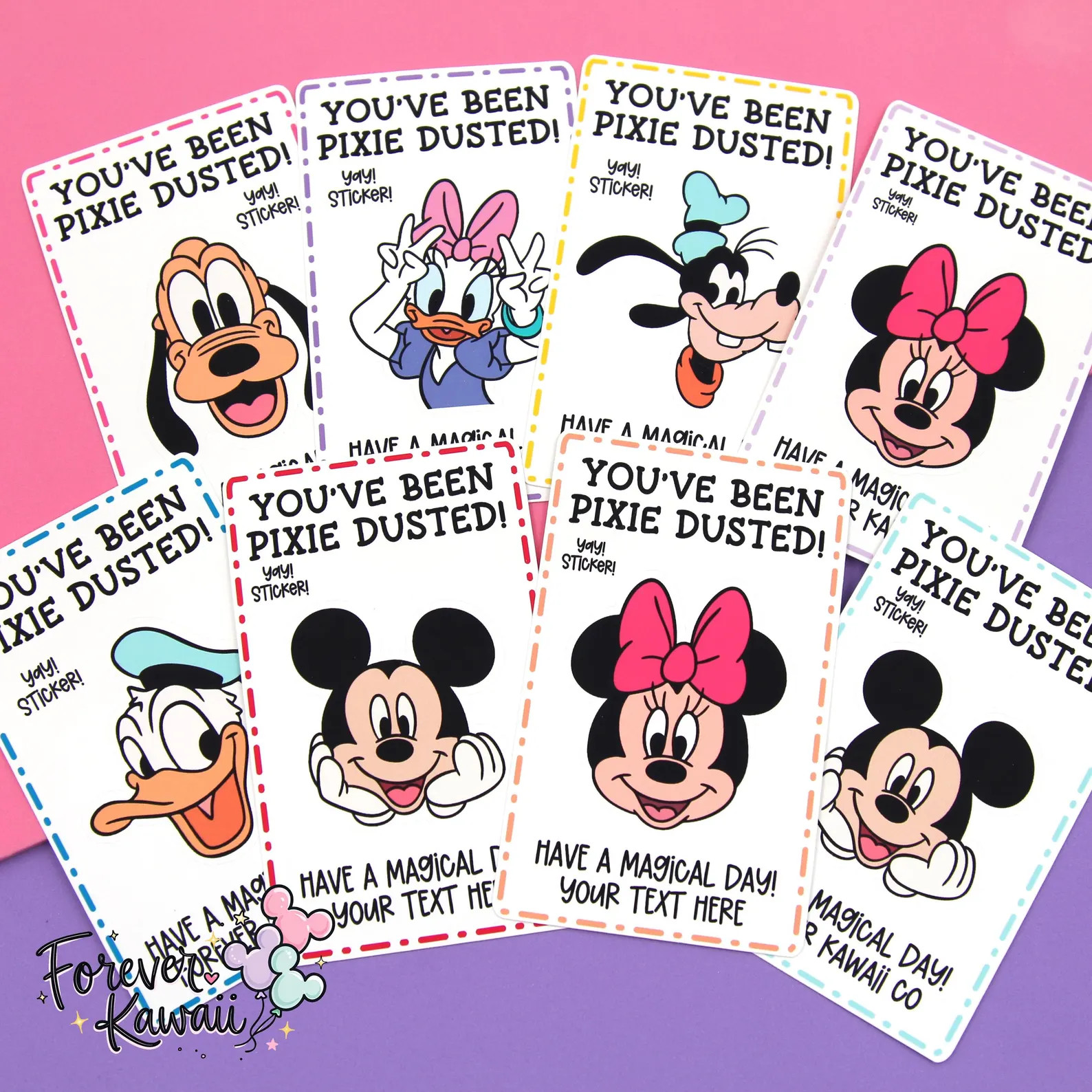 Pixie Dust Stickers Pack, Personalized Disney Inspired Stickers, You've Been Pixie Dusted Cards, ... | Etsy (Global)