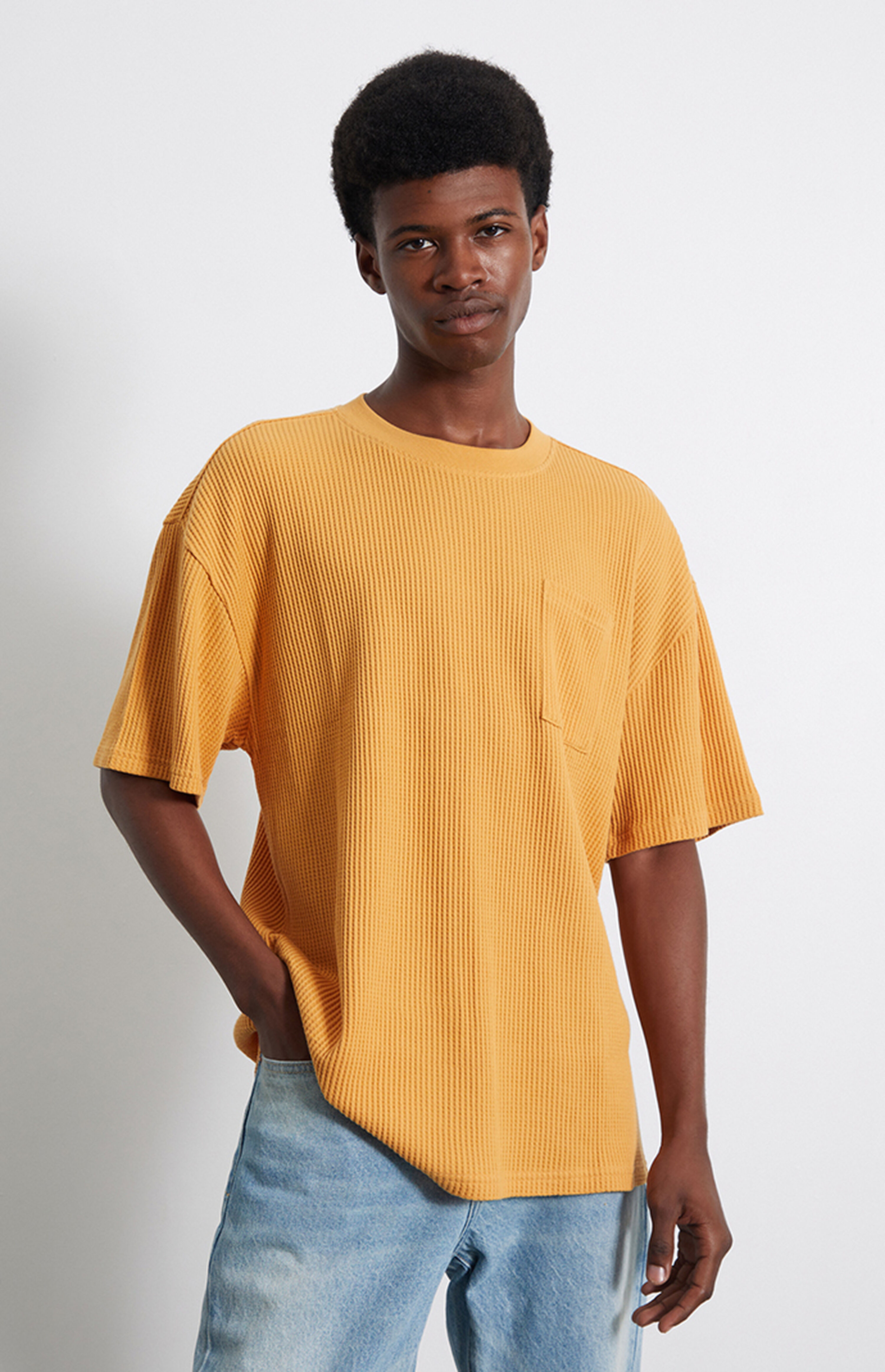PacSun Gold Boxy Waffle T-Shirt | PacSun