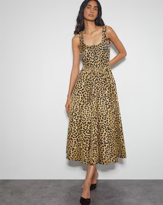 Monsoon Sicily Leopard Print Midi Dress | Simply Be (UK)