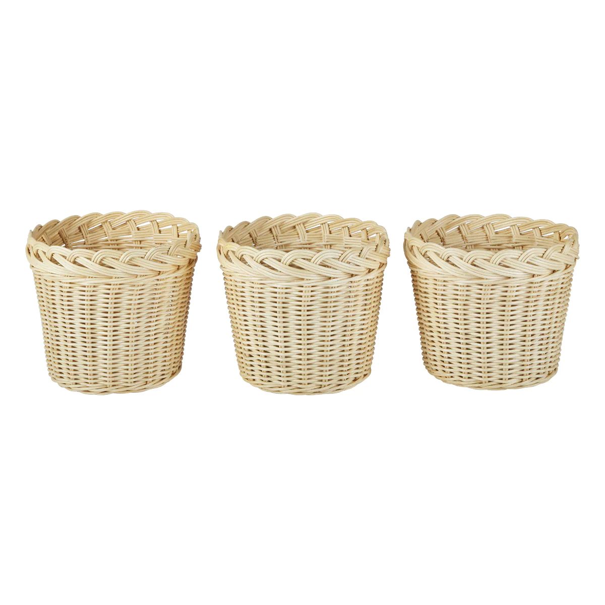 Braided Orchid Baskets Small, Set of 3 | Amanda Lindroth